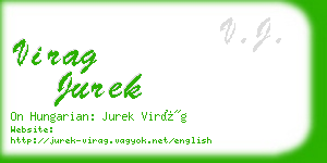 virag jurek business card